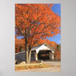 West River Covered Bridge and Oak Vermont Print