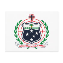 West Samoa Coat of Arms Postcard