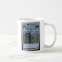 West Somerset Railway, Minehead station timetable Coffee Mugs