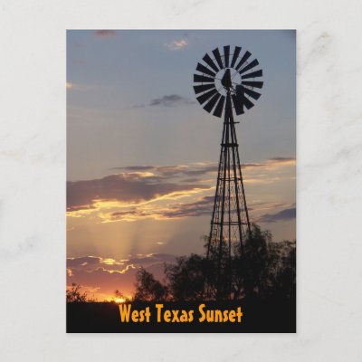 West Texas Sunset Postcards