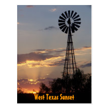West Texas Sunset Postcards
