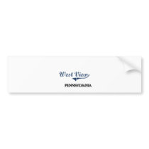 West View Pennsylvania City Classic Bumper Sticker