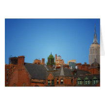 West Village Skyline and The Empire State Building Greeting Cards
