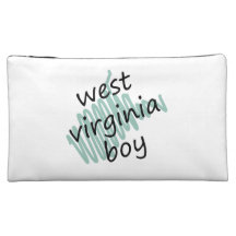West Virginia Boy on Child's West Virginia Map Cosmetic Bags