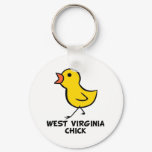 West Virginia Chick Keychain