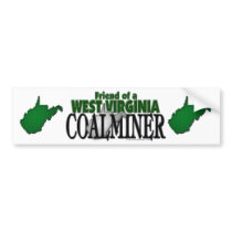 West Virginia Coalminer bumper stickers by Curious_Dreams West Virginia Coalminer bumper stickers