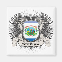West Virginia Crest Refrigerator Magnet