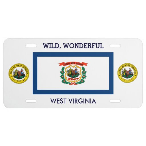 West Virginia Custom Front License Plate Zazzle