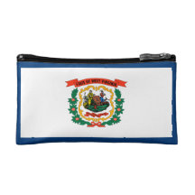West Virginia flag Cosmetics Bags