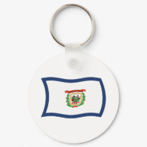 West Virginia Flag Keychain by livingflags West Virginia Flag Keychain