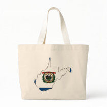 West Virginia Flag Map Bag