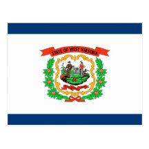 West Virginia Flag Post Card