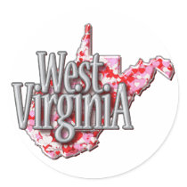 West Virginia Full of Hearts Stickers