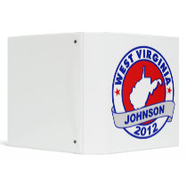 West Virginia Gary Johnson 3 Ring Binder