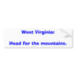 West Virginia:Head for the mountains.
