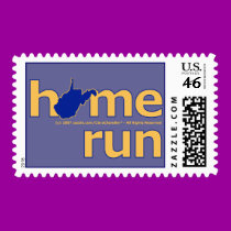 West Virginia Home Run Outlined stamps
