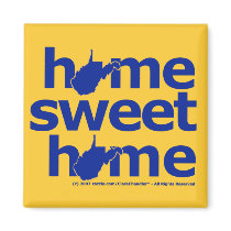 West Virginia Home Sweet Home magnets by MagnetMadness West Virginia Home Sweet Home magnets