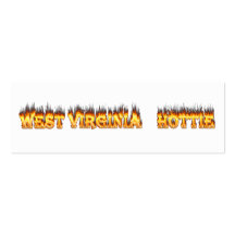 West Virginia Hottie fire and flames Business Card Templates