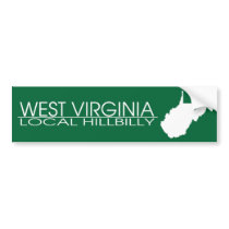 West Virginia Local Hillbilly, Marshall Colors bumper stickers