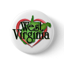 West Virginia Love Hug Pinback Button