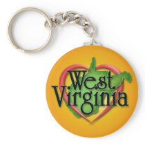 West Virginia Love Hug Keychains