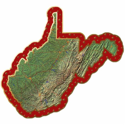 west virginia map christmas ornament cut out zazzle west virginia map christmas ornament cut out zazzle