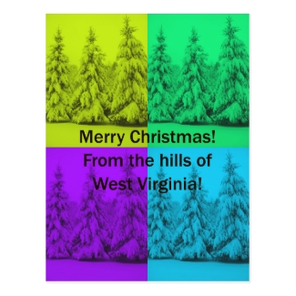 West Virginia Merry Christmas Tree Collage