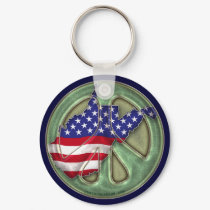 West Virginia Peace State - Keychain by Curious_Dreams West Virginia Peace State - Keychain
