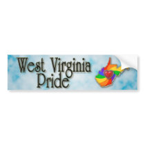 West Virginia Pride Bumper Sticker bumper stickers by Curious_Dreams West Virginia Pride Bumper Sticker bumper stickers