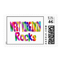 West Virginia Rocks Postage