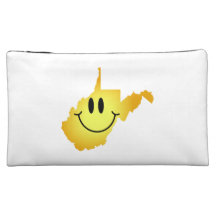 West Virginia Smiley Face Makeup Bag