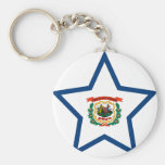 West+Virginia Star Keychain