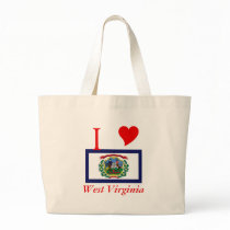 West Virginia State Flag Tote Bags