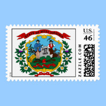 West Virginia State Flag Postage postage