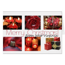 West Virginia State specific card winter collage