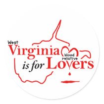 West Virginia stickers by TurnRight West Virginia stickers