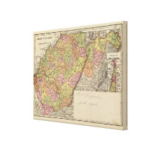 West Virginia Stretched Canvas Print