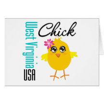 West Virginia USA Chick Greeting Cards