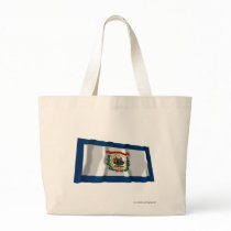 West Virginia Waving Flag Canvas Bags