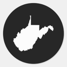 West Virginia White and Black Sticker