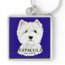Westacular West Highland White Terrier! keychains
