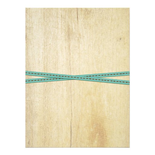 Western and Wood Wedding Invitation