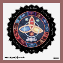 Western Astrology Wheel wall decals