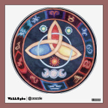 Western Astrology Wheel wall decals