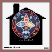Western Astrology Wheel wall decals