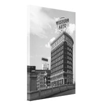 Western Auto Half Cylinder Building canvas prints