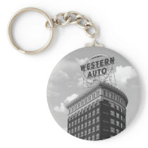 Western Auto Half Cylinder Building keychains