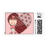 Western Baby Girl & Patchwork Heart - Shower Party Stamp