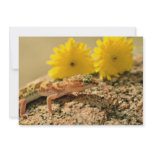 Western Banded Gecko and flowers flowers Personalized Invites
