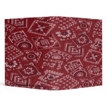 Western Barn Red Bandana Design Avery Binder 1EZD